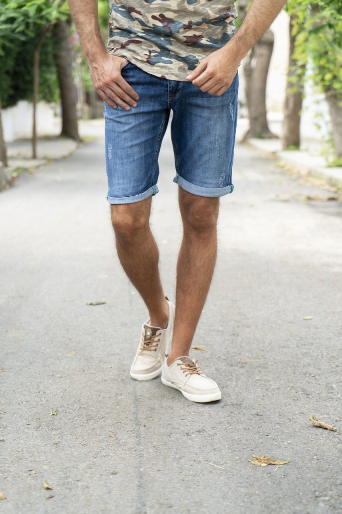 Krótkie spodenki męskie jeansowe
